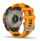 fēnix 8 – 47 mm, AMOLED - Sapphire, Titanium with Spark Orange/Graphite Silicone Band - 010-02904-11 - Garmin